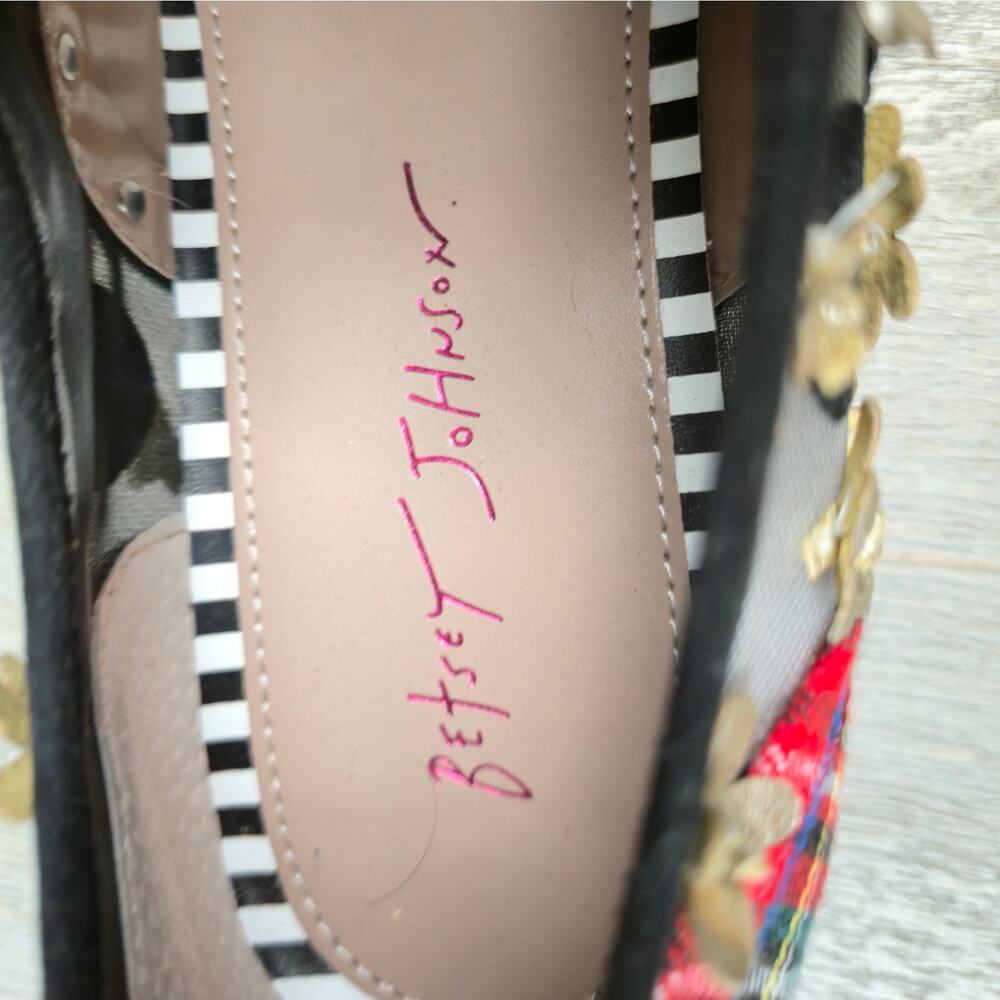 Betsey Johnson Skyla Women's Embellished Patent Leather Lace-Up Oxfords Size 9.5 - Picture 10 of 16